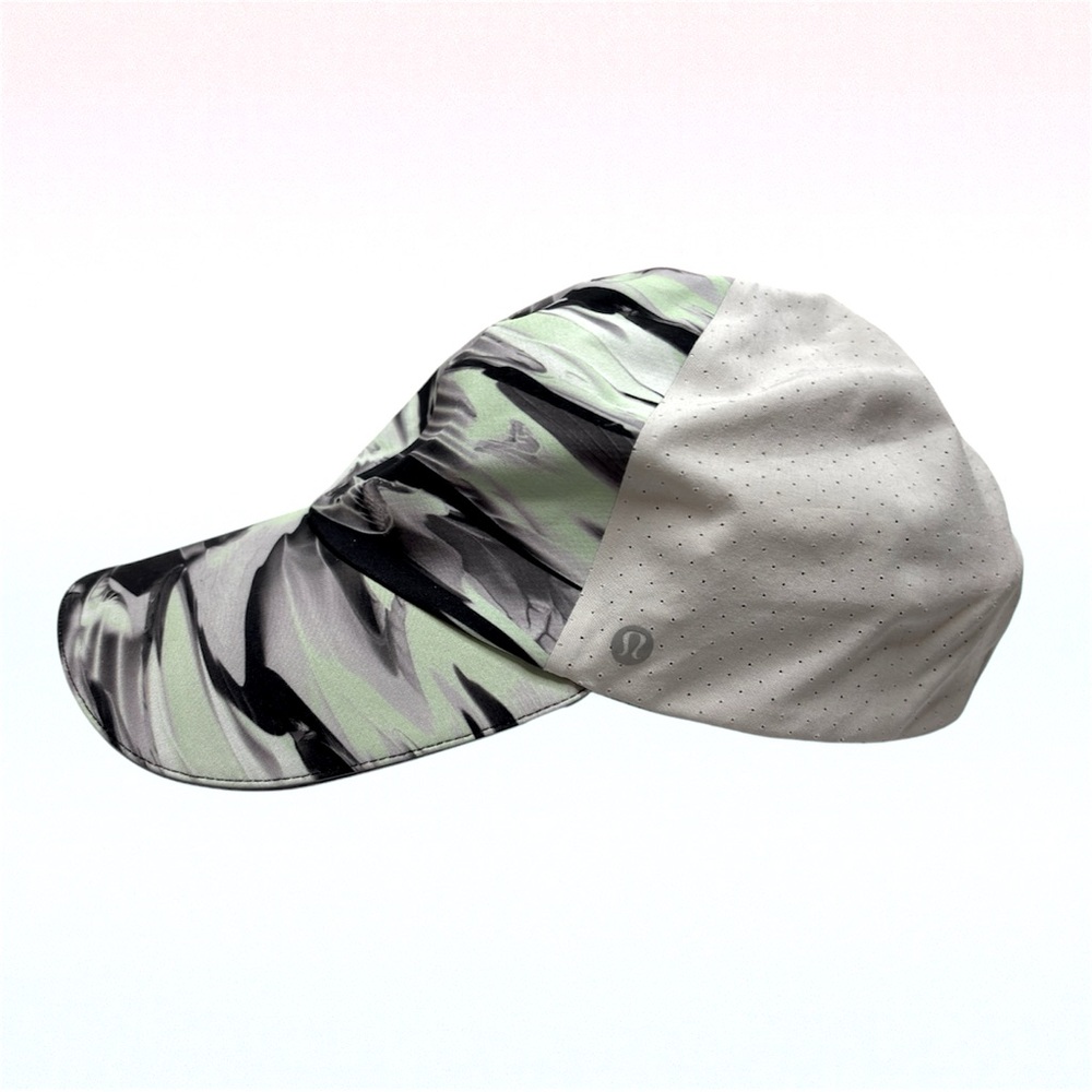 Lululemon 🍋 Unisex Fast & Free Run Hat *Vent Adjustable Black Gray Green